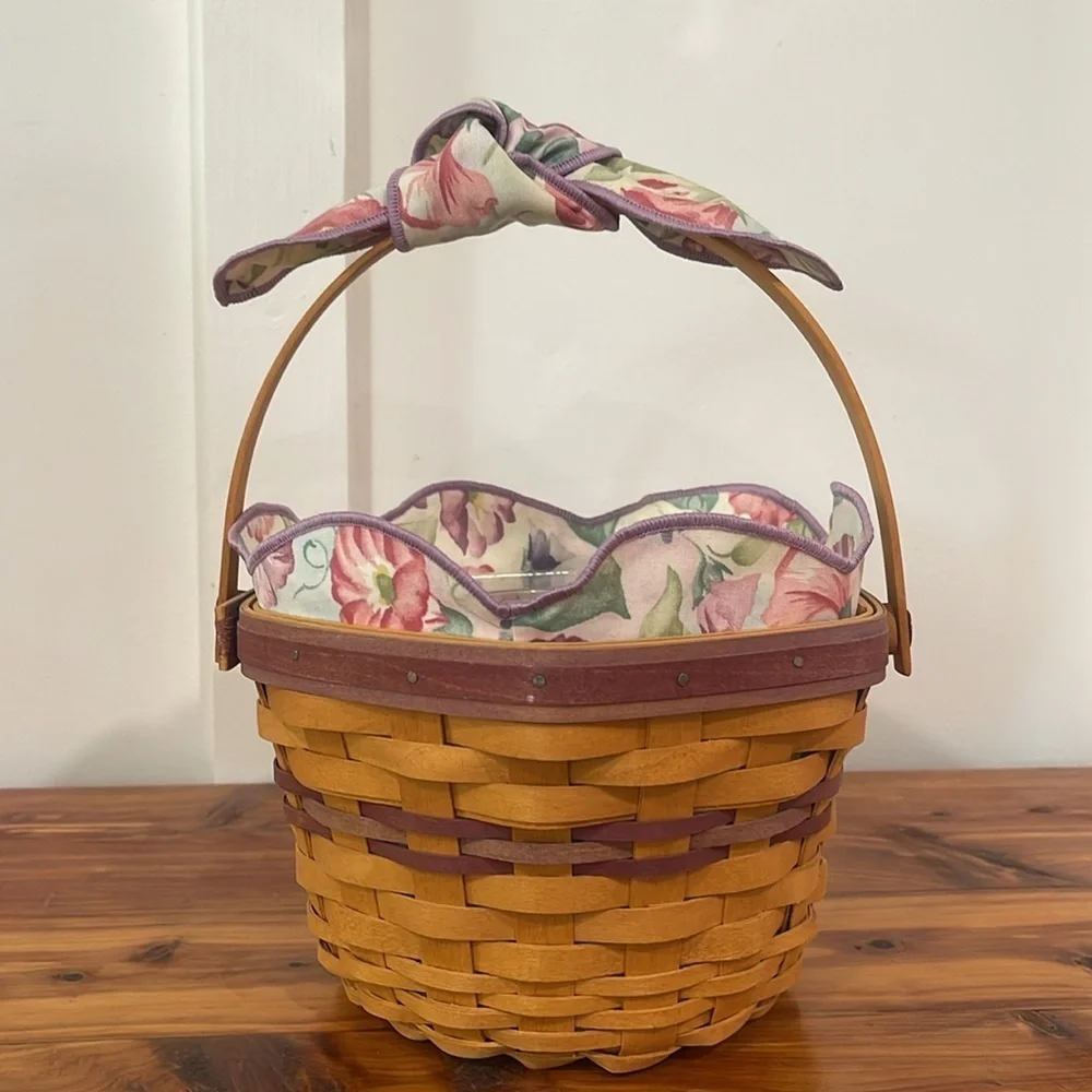 Vtg Longaberger 2000 May Series Morning Glory Basket